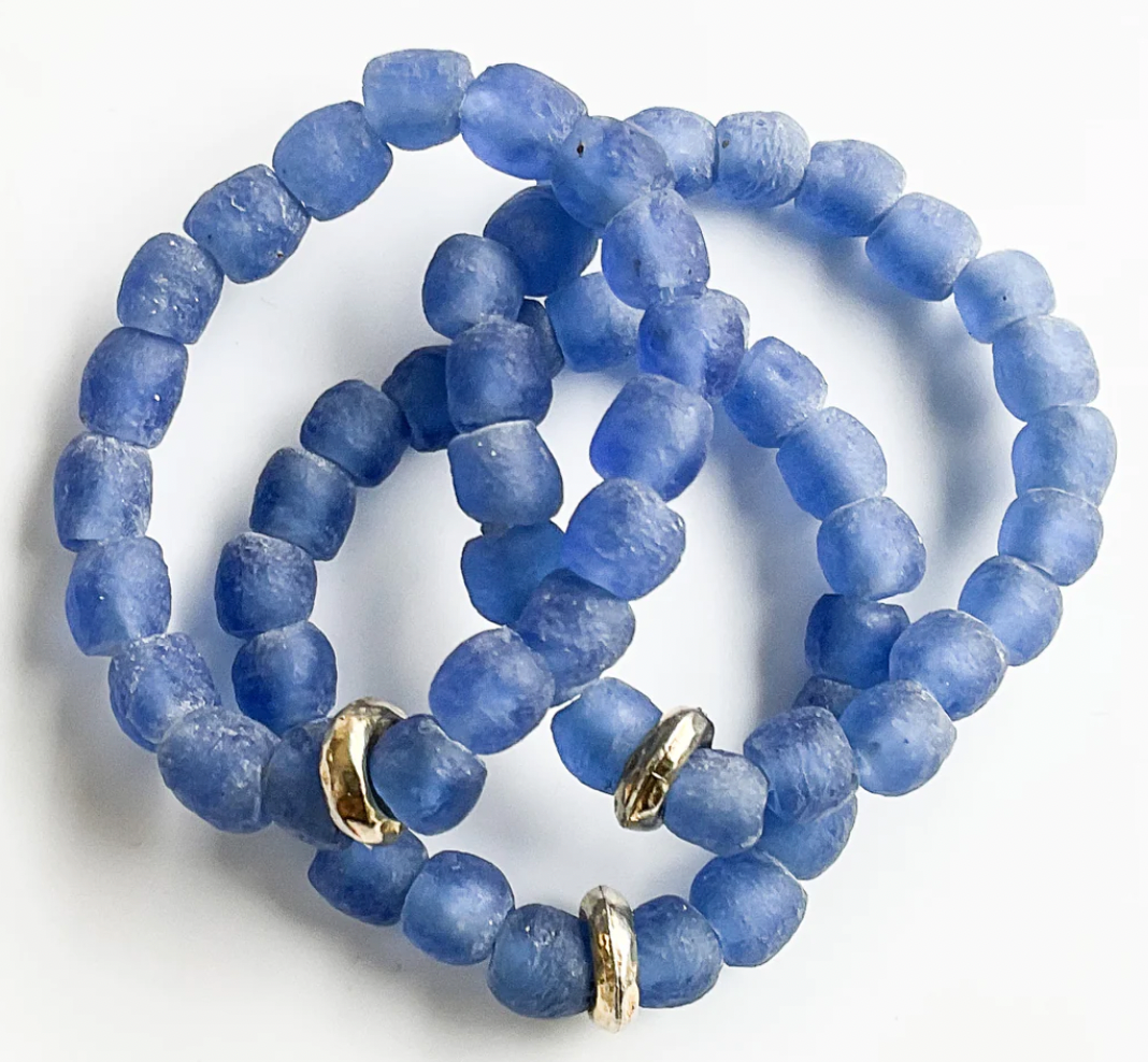 Virtue Jewelry Glass Washer Bracelet - Cobalt