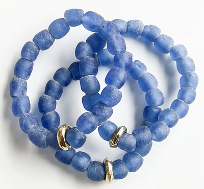 Virtue Jewelry Glass Washer Bracelet - Cobalt