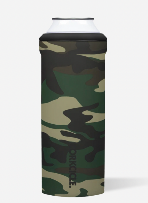Corkcicle Slim Can Cooler - Woodland Camo