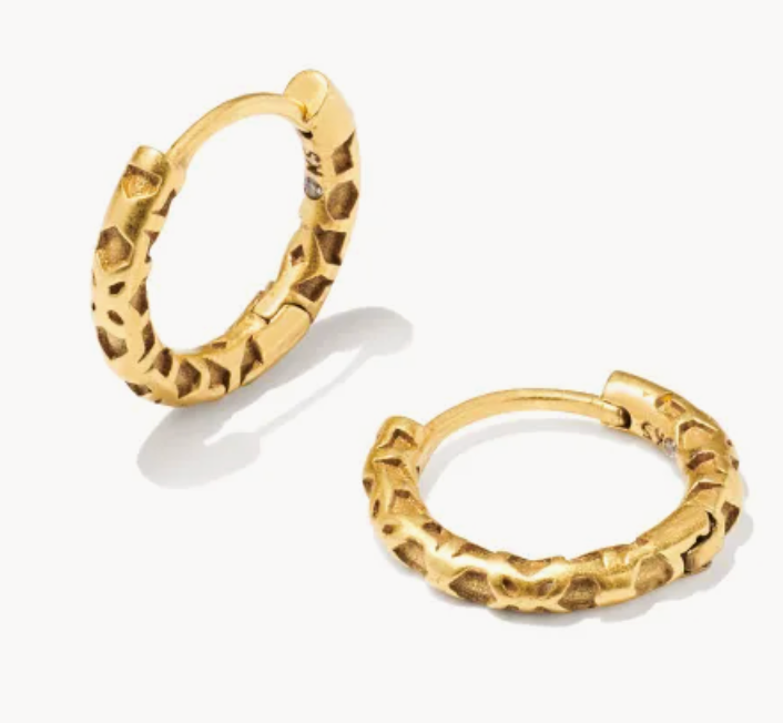Kendra Scott Gold Maggie Huggie Earrings in Vintage Gold