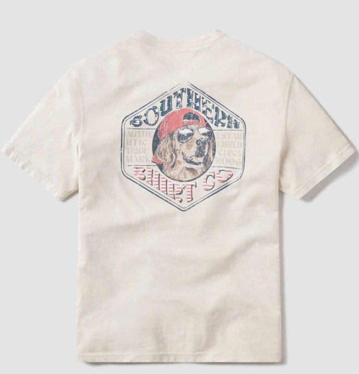 Southern Shirt USA Dog Days Graphic Tee in Linen