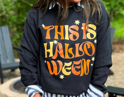Black This Is Halloween Graphic Sweatshirt