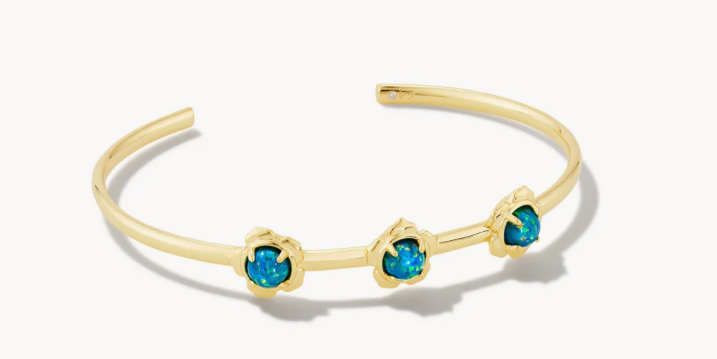 Kendra Scott Susie Gold Cuff Bracelet in Marine Kyocera Opal