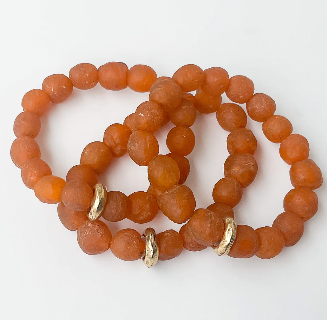 Virtue Jewelry Glass Washer Bracelet - Burnt Orange