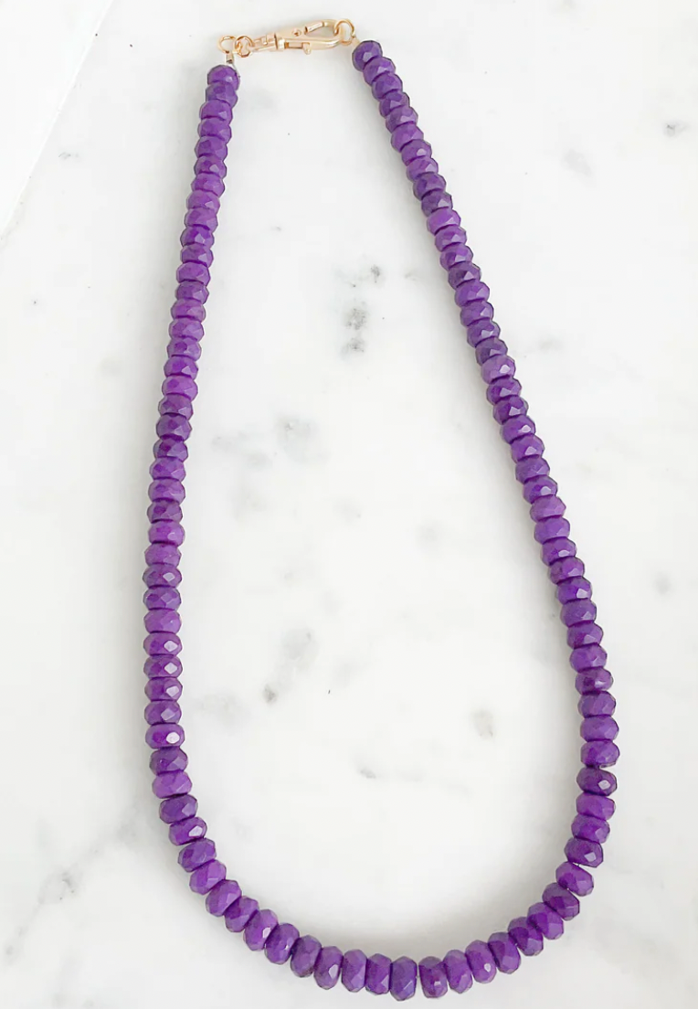 Virtue Jewelry Purple Gemstone Layering Necklace