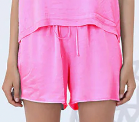 Pj Dreamwear Mo-Boxer Satin Short - Hot Pink