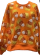 Queen Of Sparkles Kids Orange Candy Corn Sweatshirt