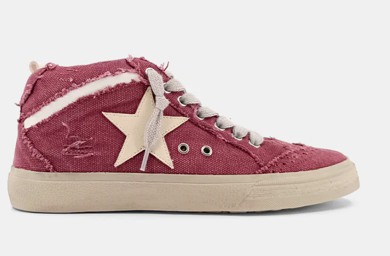 ShuShop Paulina Wine Canvas Sneaker