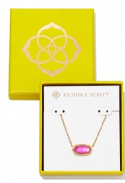 Kendra Scott Boxed Elisa Gold Pendant Necklace in Azalea Illusion