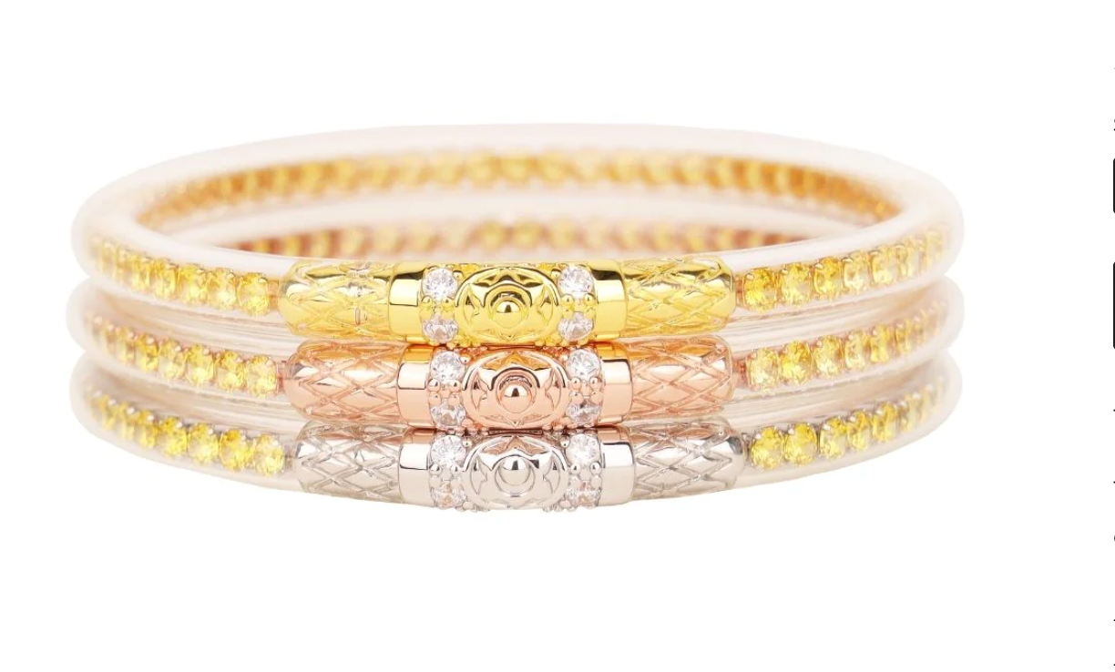 BuDhaGirl Three Queens All Weather Bangles - Yellow Rose