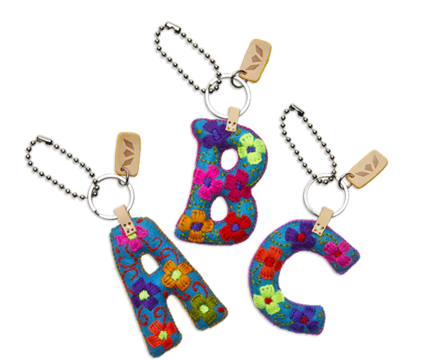 Consuela Felt Letter Charms in Turquoise