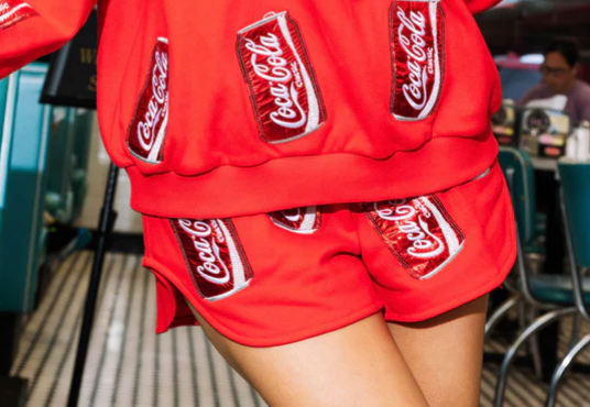 Queen Of Sparkles Red Scatter Coke Can Short