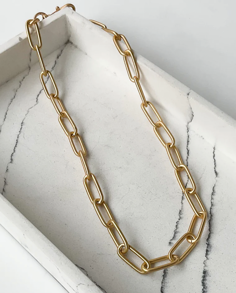 Virtue Jewelry XL Gold Paperclip Necklace