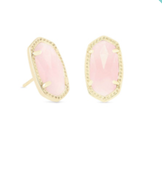 Kendra Scott Ellie Stud Earrings in Rose Quartz