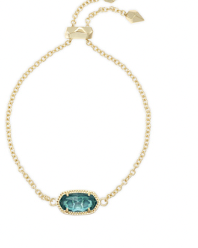 Kendra Scott Gold Elaina Delicate Chain Bracelet in London Blue