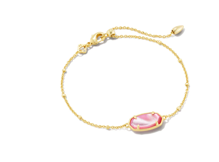 Kendra Scott Elaina Gold Delicate Chain Bracelet in Peony Mother of Pearl