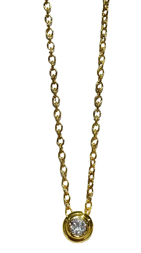 Allison Avery Birthstone Necklace - April/Diamond