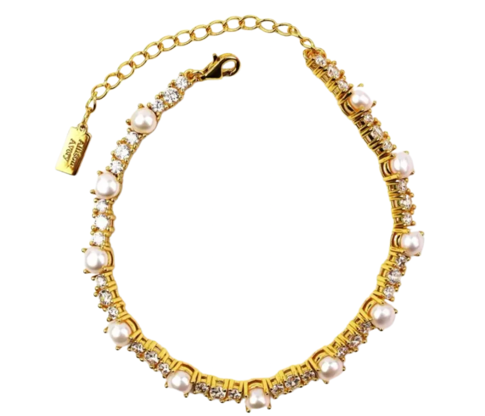 Allison Avery Magic Tennis Bracelet - Pearl