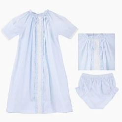 Lenora Baby Classic Cotton Daygown in Blue