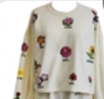 Queen Of Sparkles Beige Flower Type Scattered Sweatshirt