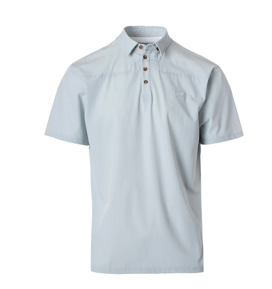 Fieldstone Bolo Polo Collared Polo-Silver