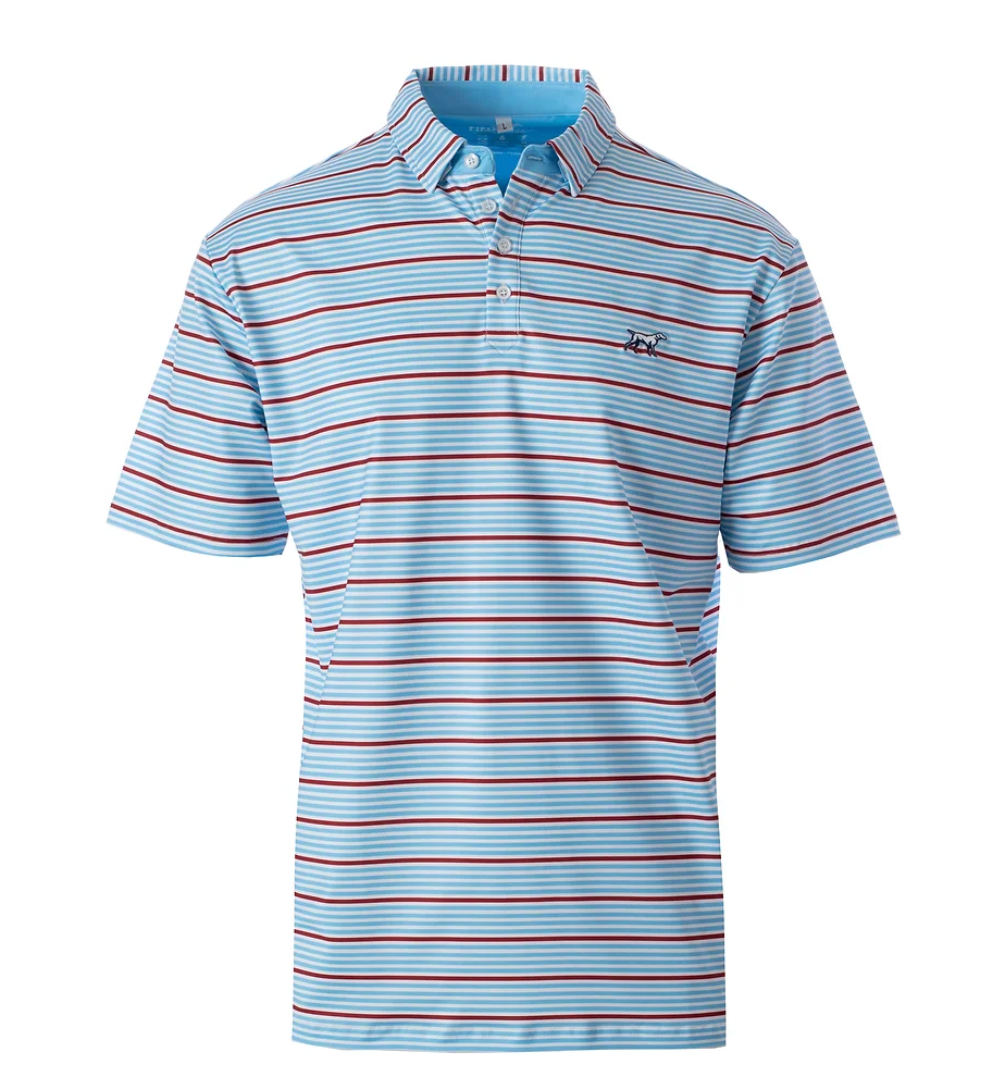 Fieldstone Youth Kennedy Performance Polo- Red/White/Blue