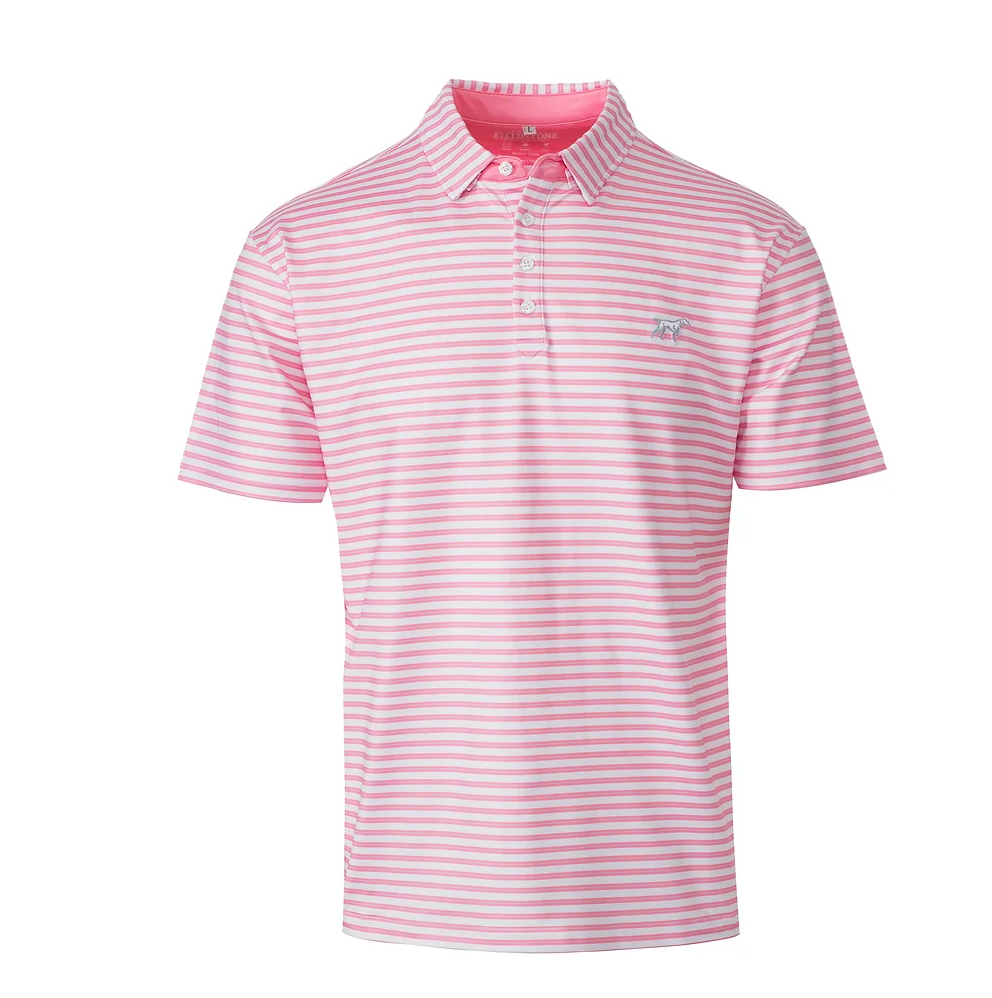 Fieldstone Carlyle Performance Polo- Pink/White