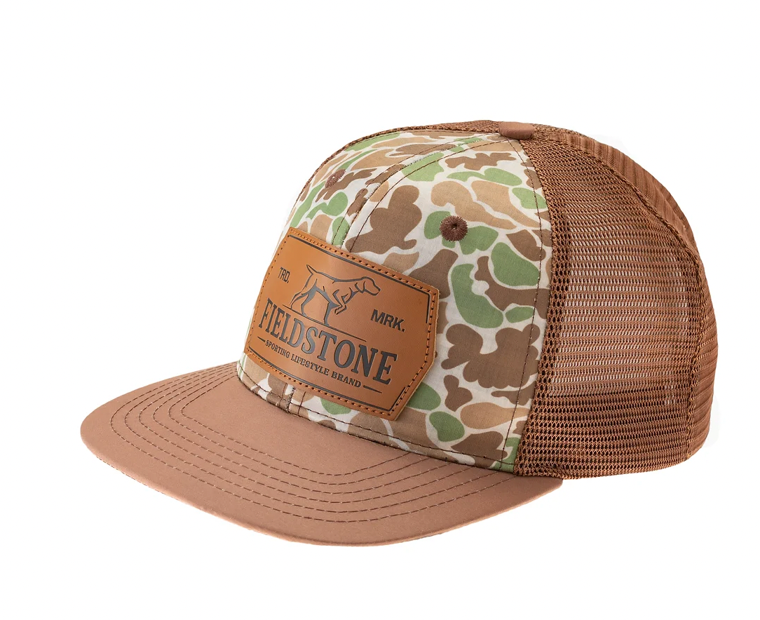 Fieldstone Old School Brown Bill Hat- Camo/Brown