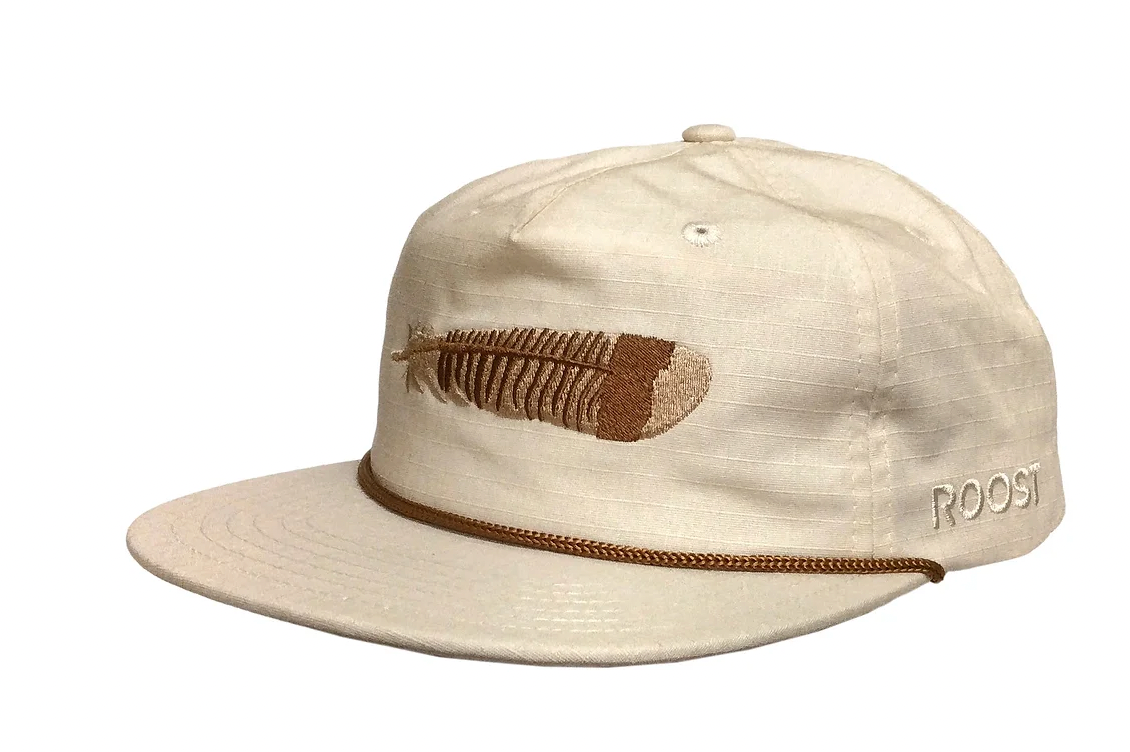Roost Turkey Feather Rope Hat- Cream