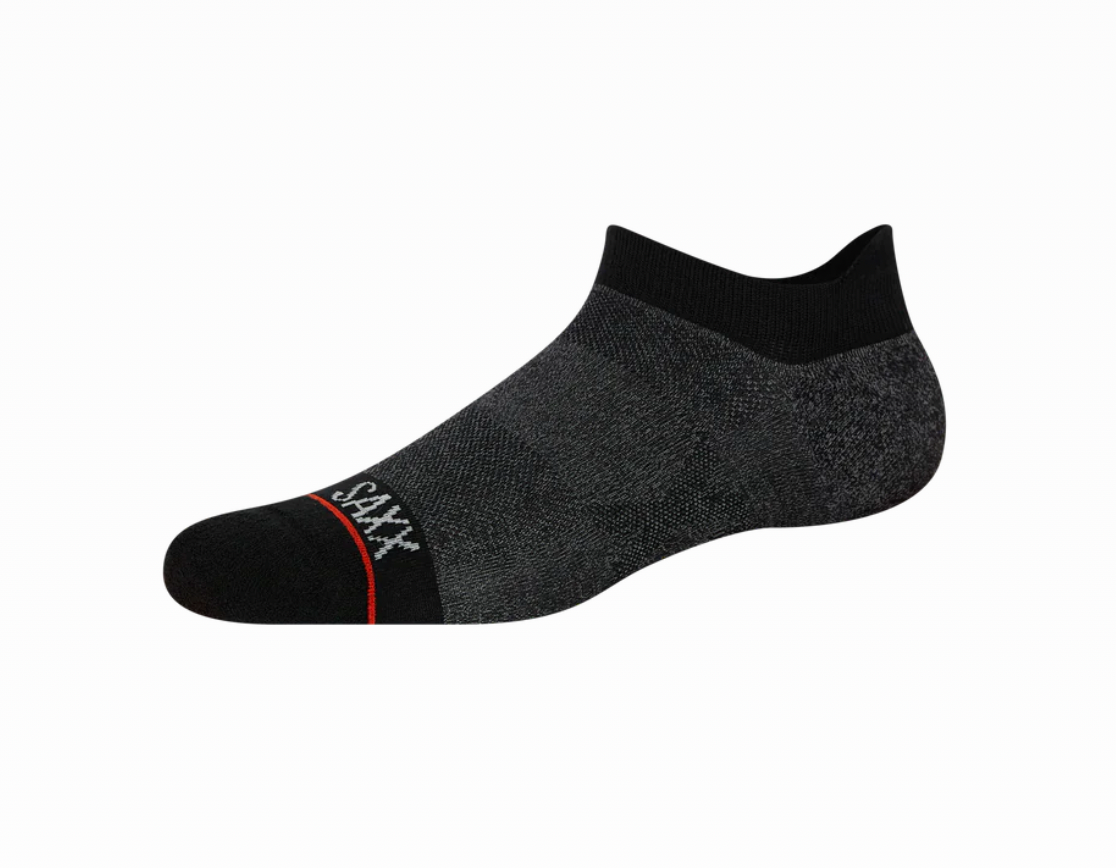 Saxx Whole Package Low Show Socks / Black Heather