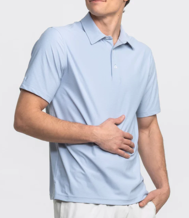 Southern Shirt Next Level Performance Polo- Dusty Blue