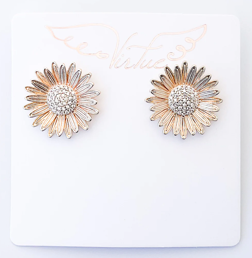 Virtue Jewelry Daisy Stud Earrings