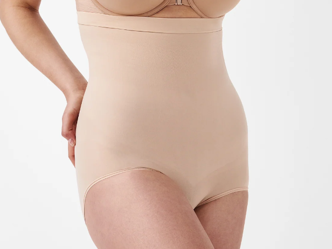 SPANX Seamless Power Sculpting High-Waisted Brief- Soft Nude