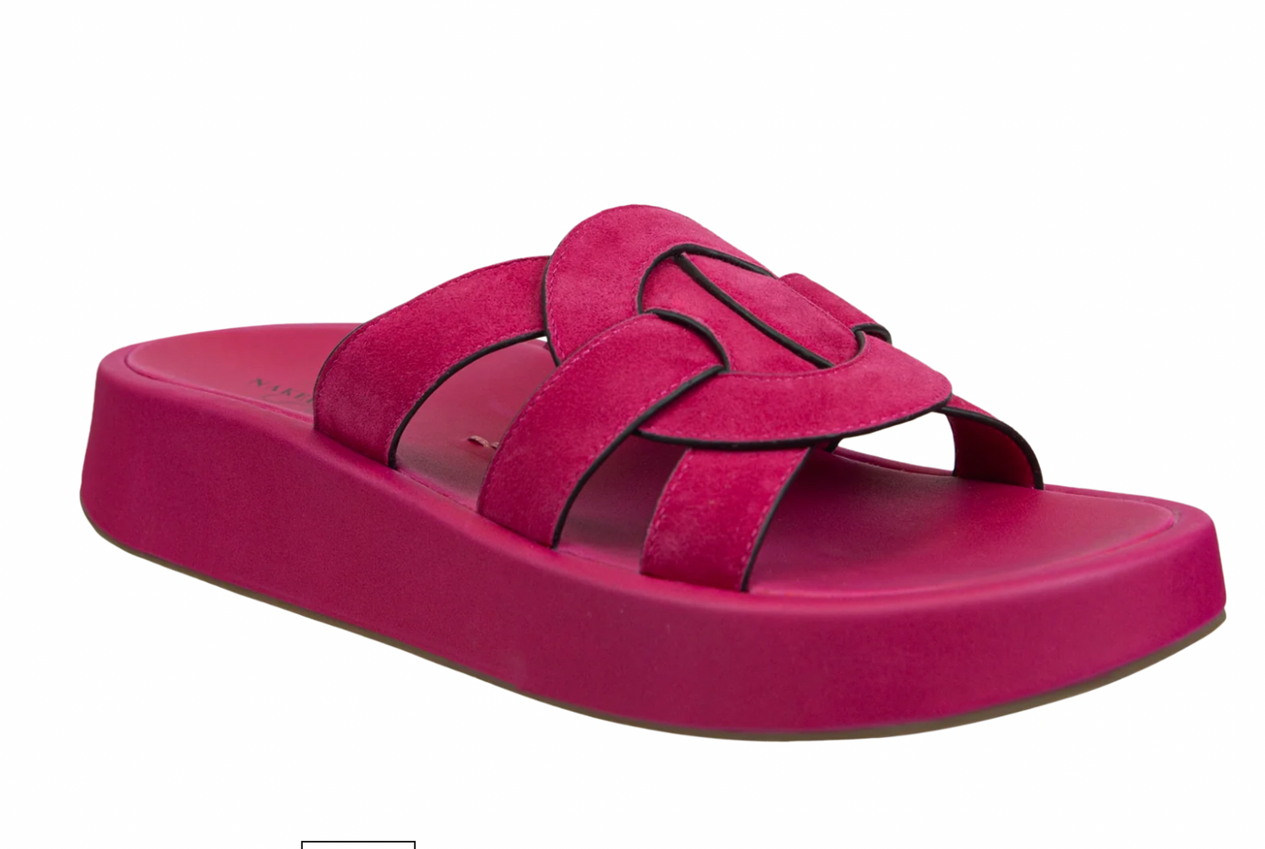 NakedFeet Market Platform Sandals in Pink