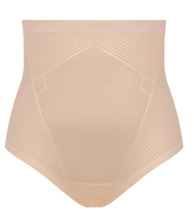 Spanx Invisible Shaping High-Waisted Thong - Champagne Beige