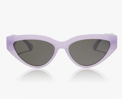 Dime Eyewear Last Call Lavender Fog Crystal Solid Grey Polarized Sunglasses