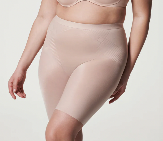 SPANX Invisible Shaping Mid-Thigh Short- Champagne Beige