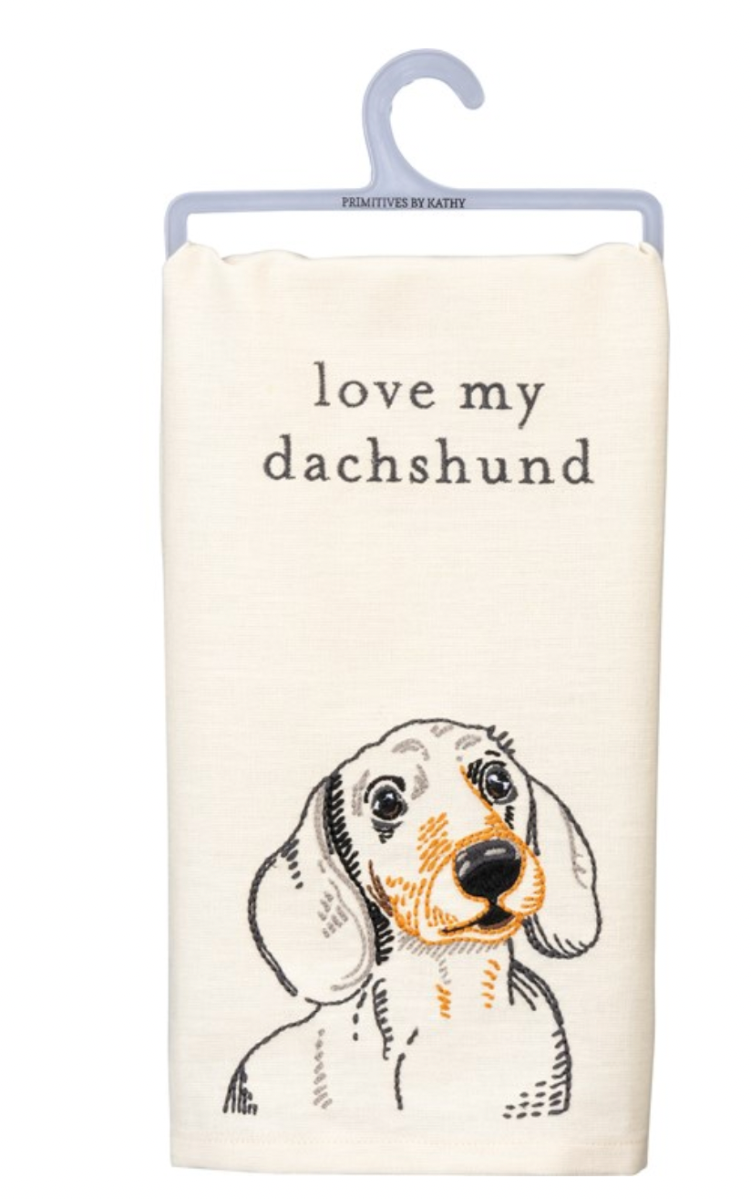 PBK Love My Dachshund Kitchen Towel