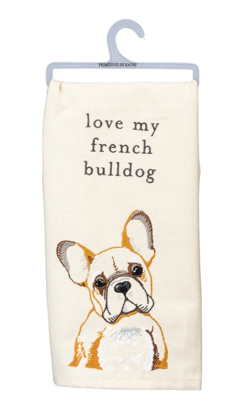 PBK Love My French Bulldog Kitchen Towel