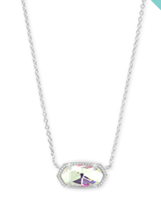 Kendra Scott Elisa Silver Necklace in Dichroic Glass