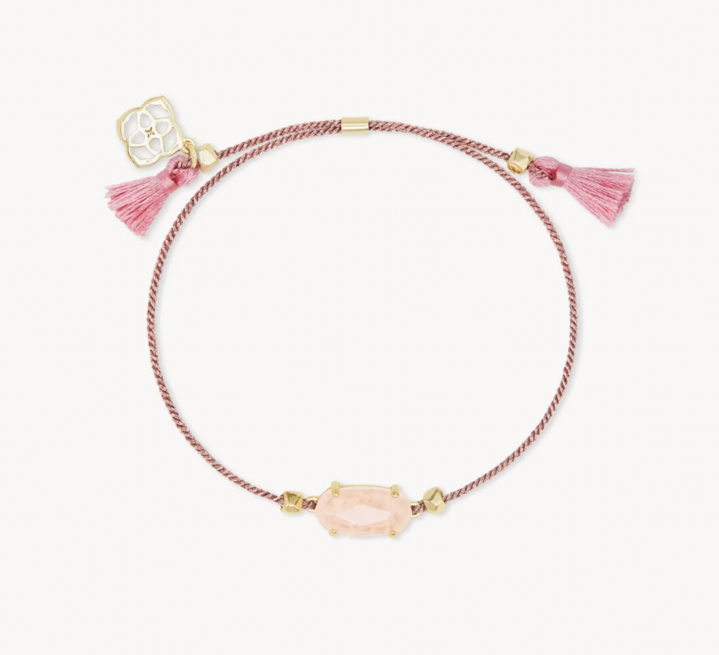 Kendra Scott Everlyne Pink Cord Friendship Bracelet in Rose Quartz