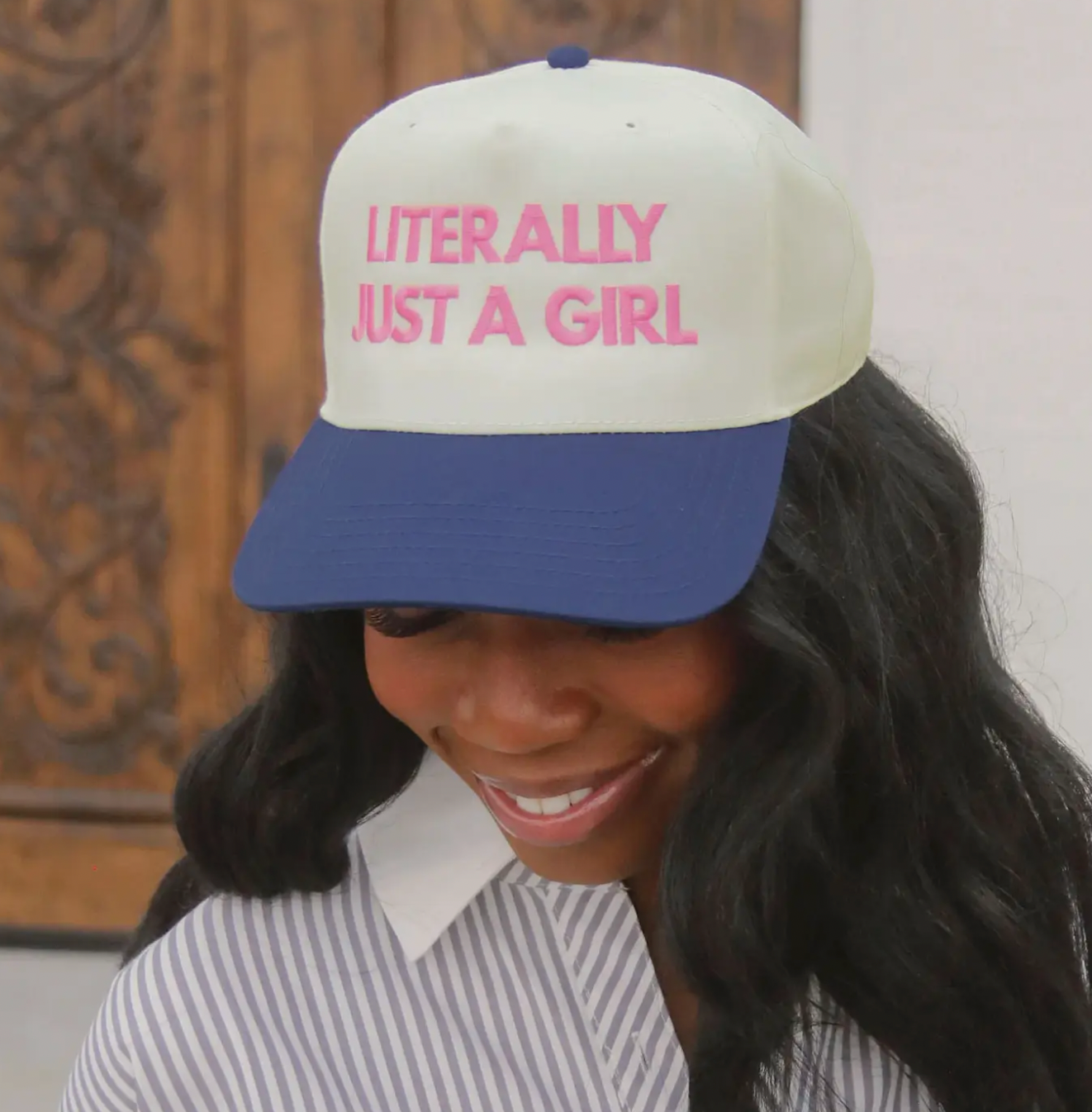 Literally Just A Girl Two Tone Trucker Hat