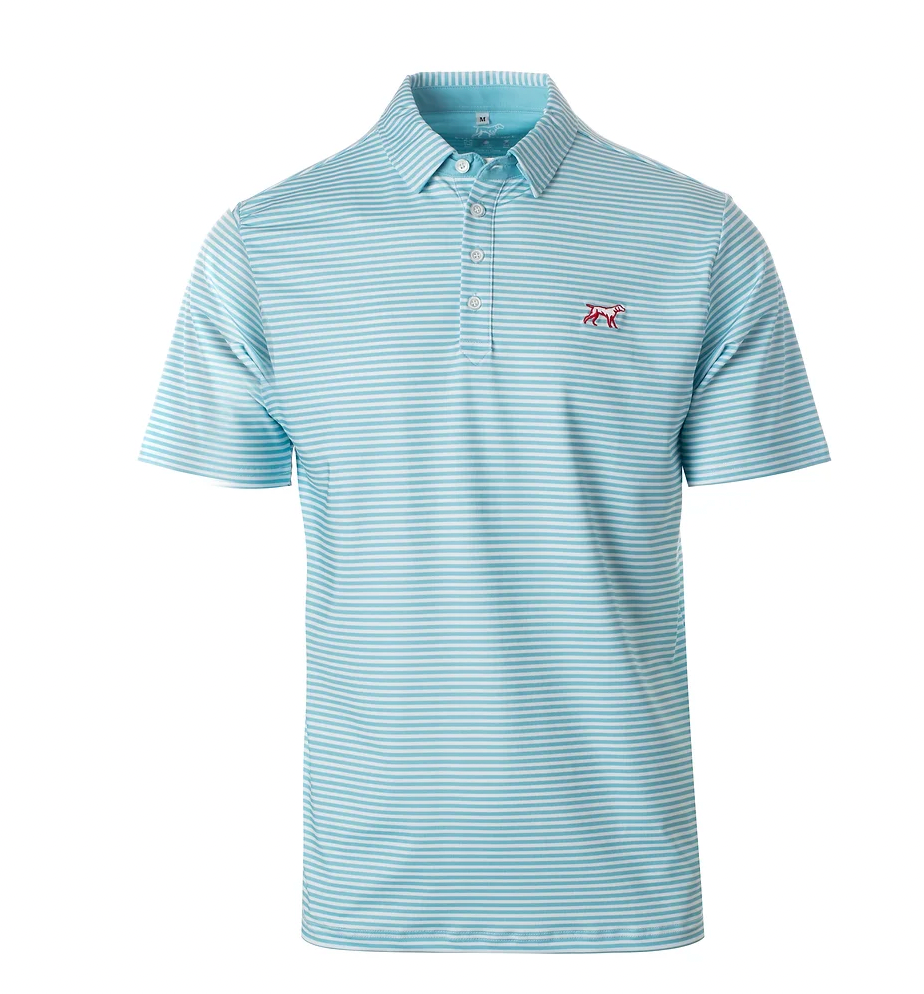 Fieldstone Youth The Marshall Polo- Baby Blue/White