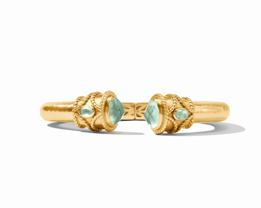 Julie Vos Nassau Demi Cuff- Iridescent Aquamarine