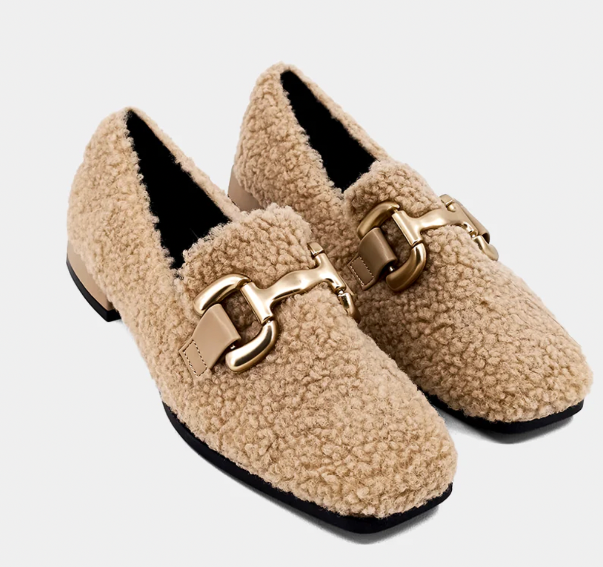 ShuShop Therese Beige Teddy Loafer