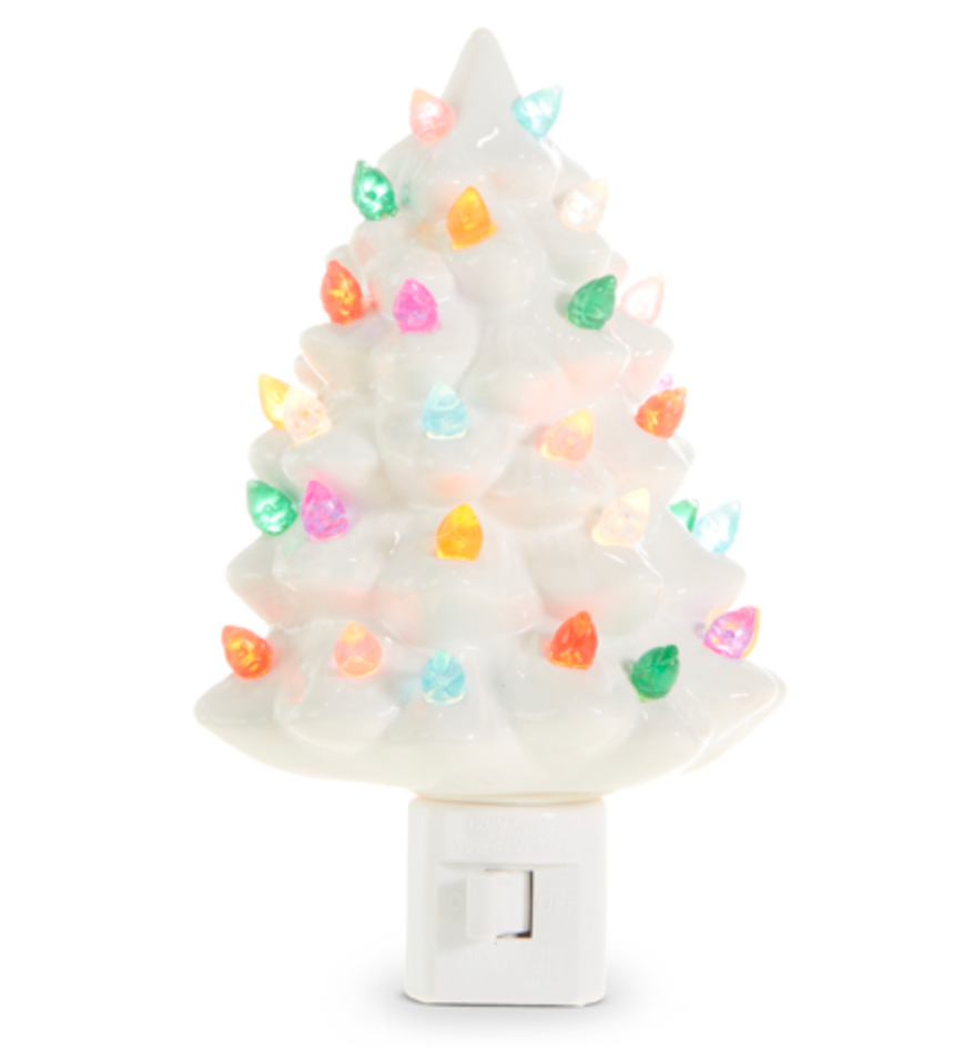 RAZ Vintage White Tree Night Light