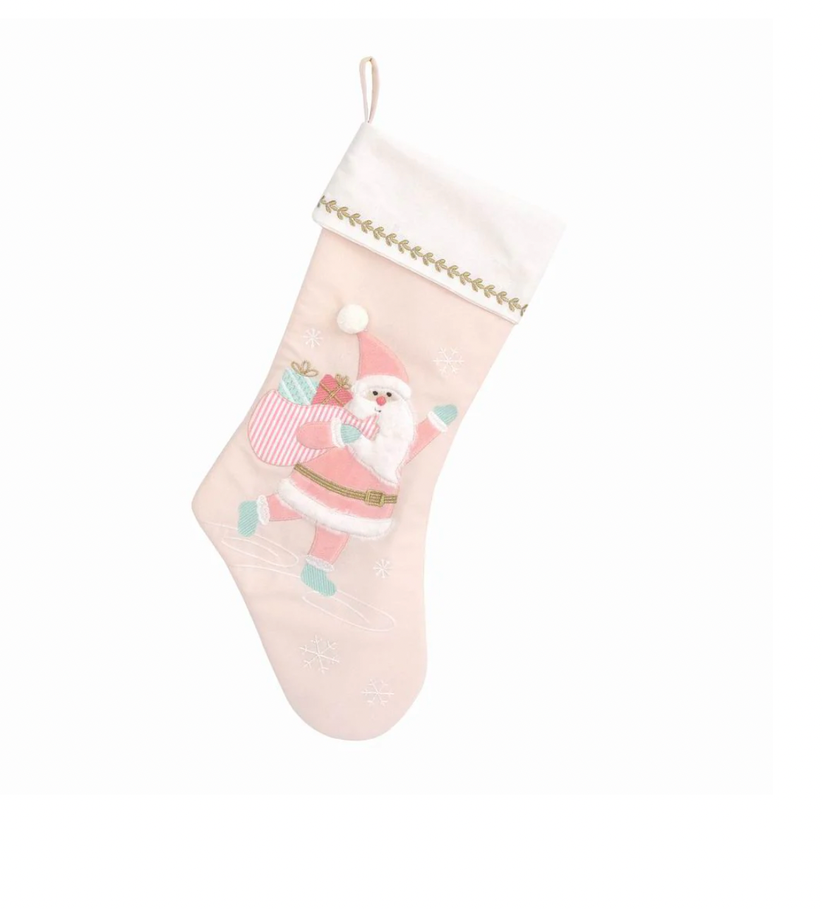 Mon Ami Pink Santa Christmas Stocking