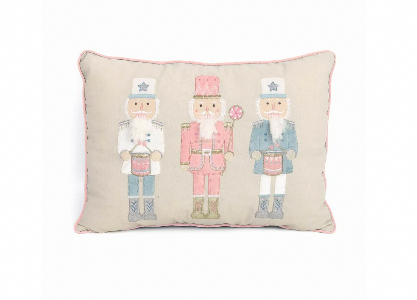 Mon Ami Winter Blue Nutcracker Lumbar Pillow