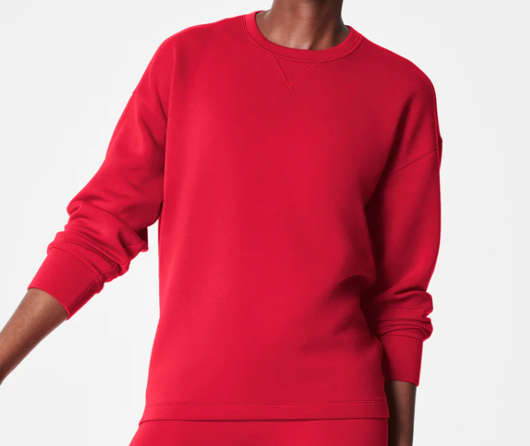 SPANX AirEssentials Long Crew Top- Spanx Red