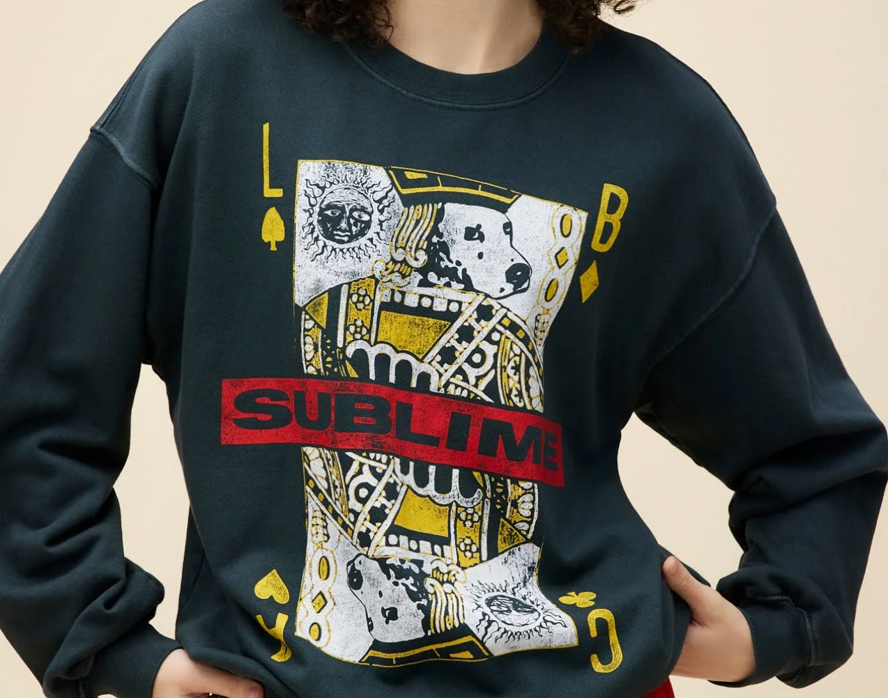 Daydreamer Sublime Playing Card BF Crew Sweatshirt